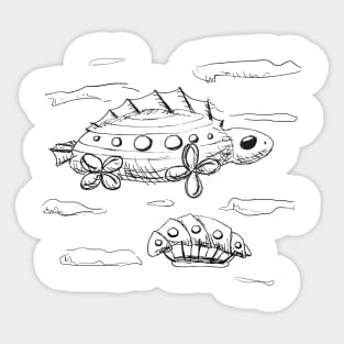 Flying Turtle Sticker